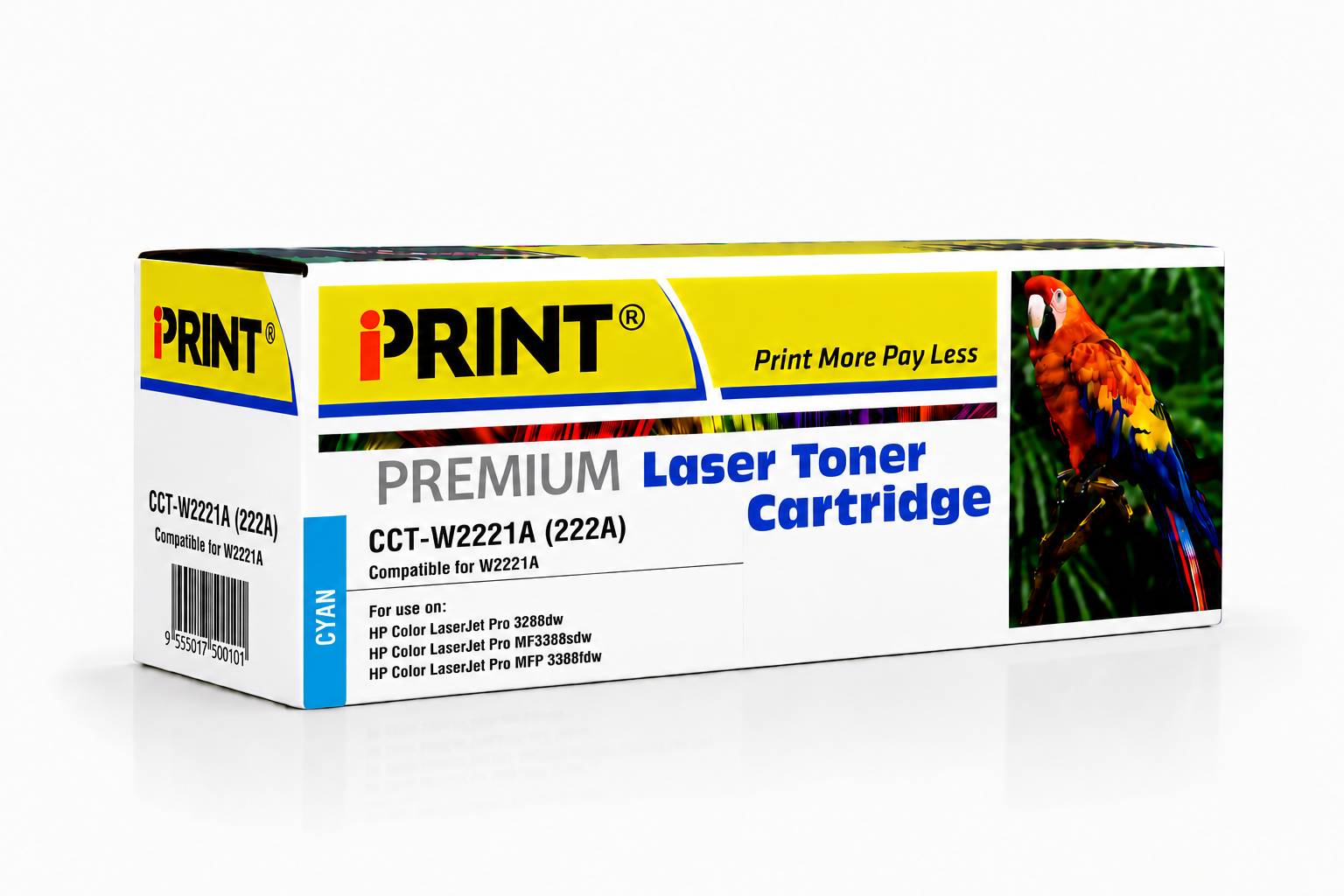 Compatible HP 222A Cyan Laser Toner Cartridge - (W2221A)
