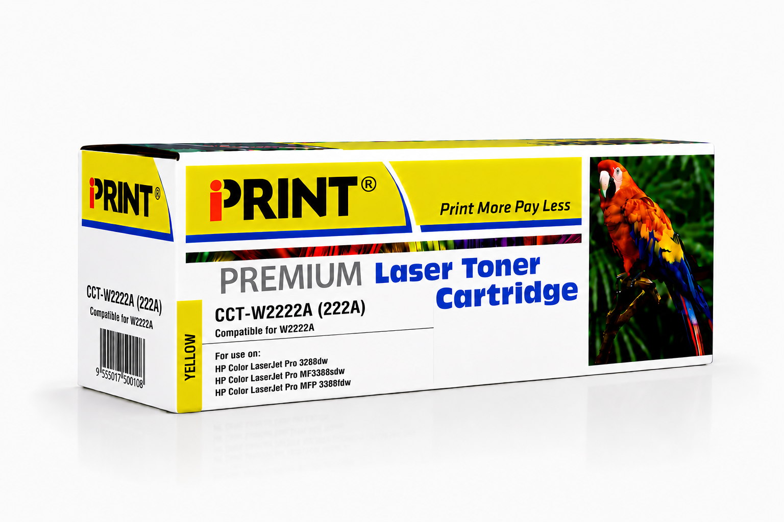 Compatible HP 222A Yellow Laser Toner Cartridge - (W2222A)